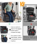 Ultra Thick Recliner Seat Cushion For Seniors, 20 X 20 Inch cushion comparison for easy stand up support in a recliner.