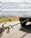 70 Chain Tow Chain Grade V Bridle With RJT Cluster Hooks For Tow Truck Winch Cables And Wrecker Pulls 5 Sixteenth Inch Short Pitch Chain 5400 Lb Working Load Limit 3 Foot Leg Chain Overall Length 3 Foot 9 Inch Beefy Heavy Duty towing car with chain bridle and hook connection