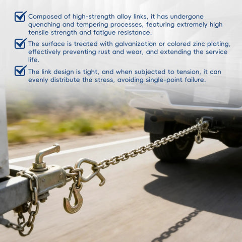 70 Chain Tow Chain Grade V Bridle With RJT Cluster Hooks For Tow Truck Winch Cables And Wrecker Pulls 5 Sixteenth Inch Short Pitch Chain 5400 Lb Working Load Limit 3 Foot Leg Chain Overall Length 3 Foot 9 Inch Beefy Heavy Duty towing car with chain bridle and hook connection