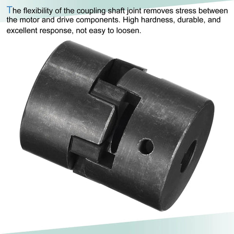Rock Solid Heavy Duty Flexible Coupling Shaft 12Mm To 17Mm Bore, 52Mm Length, 44.5Mm Outer Diameter, 4Mm And 5Mm Slot