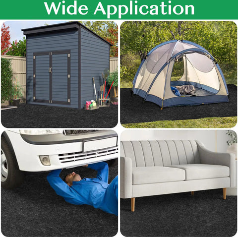 Outdoor Shed Floor Mat 7 X 4 Ft Waterproof Oil Absorbing Carport Pad With Non Slip Backing used in various outdoor settings