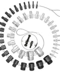 Nut And Bolt Thread Checker Tool For Fast, Accurate Standard And Metric Threads, SAE Male Female Gauge Set arranged