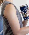 Make Every Sip Hit Different With This Dope 20 Oz Stainless Steel Tumbler Featuring double wall insulation and secure lid for Dallas Cowboys.