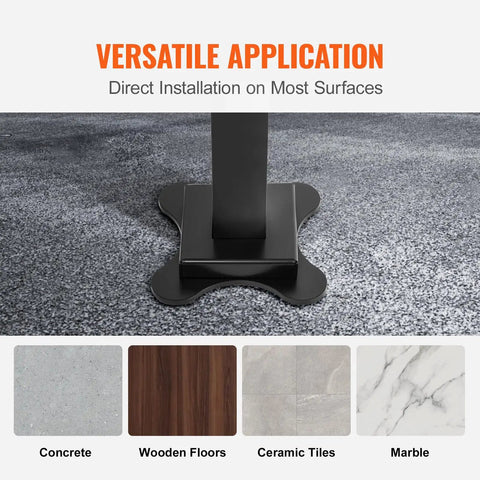 Heavy Duty Aluminum Outdoor Stair Handrail Rock Solid Deck Railing Adjustable Angles supports installation on various surfaces.