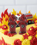 Mini Fire Hydrant Set With Dope Resin Fire Extinguisher Models on cake, 1.77 inch red firefighter statues for decoration