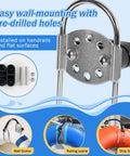 Heavy Duty Marine Grade Stainless Steel Life Buoy Holder For Boats Wall Mount Bracket Fits 24 To 30 Inch Life Preservers