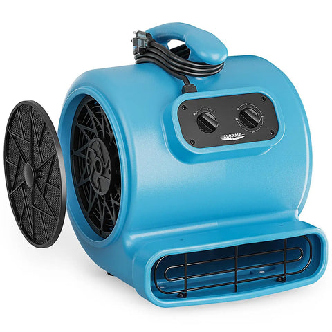 Powerhouse 2000 CFM Air Mover for industrial drying and water damage restoration with three speed settings, filter, and stackable design