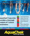 7-Way Pool And Spa Test Strips For pH, Total Chlorine, Free Chlorine, Bromine, Alkalinity, Total Hardness, Cyanuric Acid overview