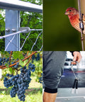 Collage showing uses of One Sixteenth Inch Stainless Steel Wire Rope Aircraft Cable With Crimping Pliers Kit 7x7 Strand Core