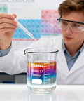 Scientist using 500ml glass beaker from 7 Piece Glass Beaker Set For Lab And Classroom With Printed Graduations 10Ml To 1000Ml Borosilicate Glass Griffin Low Form Beakers Type I Grade A Durable Lab Grade Glassware For Mixing And Heating