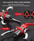 Beefy 50 Ton Hydraulic Gear Puller With 3 Jaw Or 2 Jaw Wheel Bearing Separator, showcasing dual-jaw configurations.