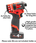 Magnetic Bit Holder For Milwaukee M12 Gen3 Impact Driver And Drill With Heavy Duty Neodymium Magnets Fits 3453 20 And 3404 20