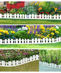 Flexible 33Ft Garden Landscape Edging Kit With 60 Spikes 4.6In Tall White Plastic Border For Lawn Path And Flower Beds