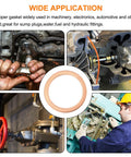 Hella Tough 52 Piece Flat Copper Washers 22 X 27 X 1.5 Mm Metric Sealing Crush Ring Gaskets For Hydraulic Fittings in use.
