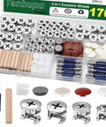 Durable 170Pcs Cam Locks Kit For Furniture 3 In 1 Eccentric Hardware Includes Cam Nuts Cam Screws Plastic Expansion Nuts For Drawers Cabinets And Dressers Made From Solid Cold Rolled Steel Nickel Plated For Built To Last Heavy Duty Use