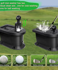 Slick Universal Golf Cart Ball Washer And Club Cleaner Kit With Tough Nylon Strands; dual clean slots for balls and clubs.