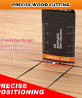 Oscillating tool blade kit with curved-edge teeth for wood and metal