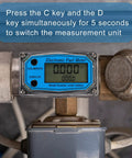 Two Pack Digital Turbine Flow Meters For Fuel And Water With Digital Display One Inch One Percent Accuracy close-up view