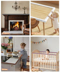 Thick As Nails L Shaped Baby Corner And Edge Guards 6.56 Feet Long used on a table protecting a crawling baby in the living room.