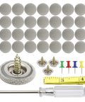 60 Piece Universal Car Roof Headliner Repair Kit With Installation Tool Includes Snap Rivets Retainers For All Cars Grey Grid Interior Ceiling Fix And Durable Easy DIY Fit