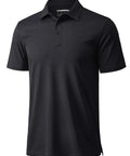 Men's Golf Polo Shirt Short Sleeve Quick Dry Moisture Wicking Collared Performance Polo For Athletic Training And Casual Wear Breathable Lightweight Black Large