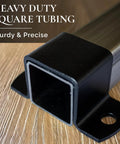 Heavy Duty 2x2 Square Tube Bracket Clamp Set Pack Of 4 For Railing Fence Deck And DIY Projects Powder Coated Black