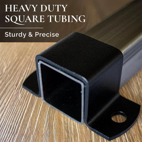 Heavy Duty 2x2 Square Tube Bracket Clamp Set Pack Of 4 For Railing Fence Deck And DIY Projects Powder Coated Black
