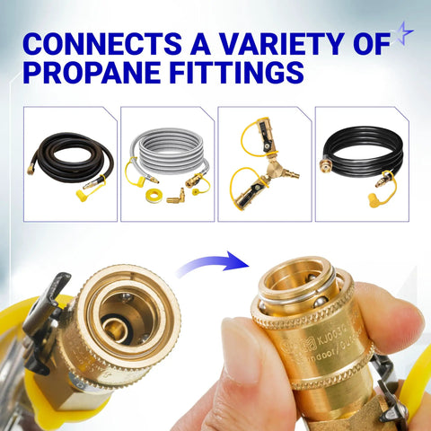 Propane Quick Connect Adapter For Gas Grills And Heaters 1/4 Quick Connect Regulator with QCC1 Type-1 Connector detail