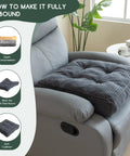 Tufted Corduroy Recliner Seat Cushion For Seniors And Adults High Density Foam 20x20x4 Inches on recliner chair for pain relief