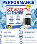 Ice Machine Cleaner And Descaler Tablets For All Major Brands Nickel Safe Descaler For Countertop Portable And Commercial Icemakers 24 Pack Food Grade Citric Acid Based Cleaning Solution package with tablets