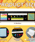 Huge 48 Pack Chalkboard Style Self Adhesive Desktop Nameplates For Classroom Use, Educational Desk Reference Tags shown with dimensions.