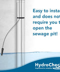 Easy No Pit Entry Electronic Sewage Pump Switch With 12ft Cord shown on pipe installation