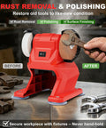 Badass Cordless Bench Grinder And Polisher With Killer 5500 Rpm Thrust Big Time Mini Build for rust removal and polishing tools.