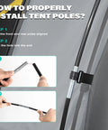 How to install tent poles for Rugged Pickup Truck Bed Tent For Camping Fits 5.5 To 6.0 Feet Bed Weatherproof 210D Oxford With PU2000 Coating