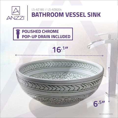 Cadence Series Tempered Vessel Sink In Glossy White, 16.1 In L X 16.1 In W X 6.5 In H, Chrome Pop Up Drain, modern bathroom setting