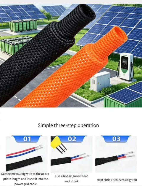 Pro Grade Braided Cable Sleeve For Ultimate Wire Management Heat Shrink Ready 300cm Flexible Polyester Protector overview