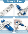 Watch Link Remover Tool With Extra Pins Portable Strap Adjustment Kit For Quick At Home Watch Repairs DIY Bracelet Remover