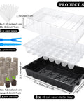 Three Pack No Brainer Seed Starter Tray Kit With 120 Cells Humidity Dome And Base Includes 120 Peat Pellets 100 Plant Labels