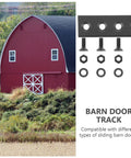 Heavy Duty Sliding Barn Door Hardware Track Connector Kit With Metal Flat Plate Bracket for commercial sliding doors shown with barn