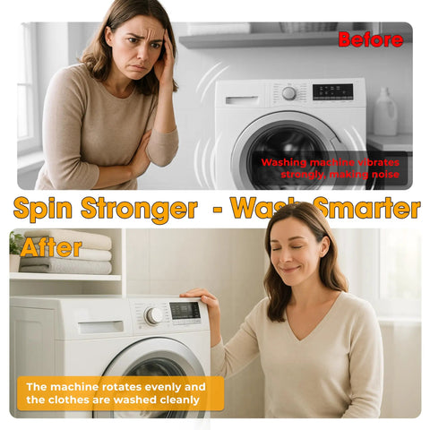 Comparison of washing machine performance before and after using Beefed Up All In One Washer Pulley Clutch Kit With 21 Inch Drive Belt Replacement.