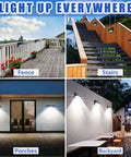 Outdoor Solar Lights Wireless 100 LED Motion Sensor Security Wall Lights Waterproof for various exterior applications