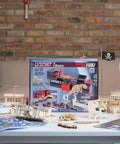 4-In-1 Woodworking Kit For Kids Ages 8 And Up Lathe Drill Sander And Saw STEM DIY Project Tool Set For Young Makers displayed on table