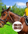 Six Piece Breakaway Halter Replacement Straps For Horses Leather Brown Tough Breakaway Halter Straps Set Easy Fit High Quality