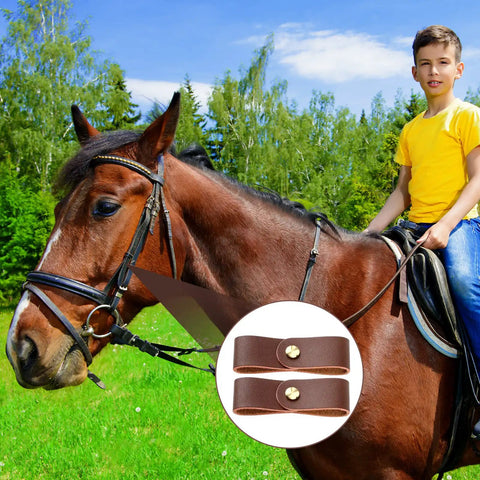 Six Piece Breakaway Halter Replacement Straps For Horses Leather Brown Tough Breakaway Halter Straps Set Easy Fit High Quality