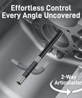 Two-Way Articulating Borescope With Light USB-C Endoscope Inspection Camera in engine bay highlighting 2-way articulation
