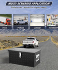 Heavy Duty 20 Inch Aluminum Diamond Plate Truck Bed Tool Box With Side Handle And Lock Keys Tank Tough Workhorse Storage Chest on road