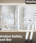 Adjustable Inside Window Security Bar For Horizontal And Vertical Sliding Windows Extends 11 To 18 Inches White Finish Easy Install