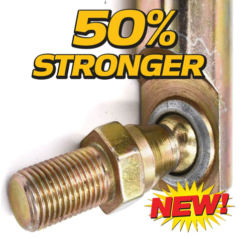 Heavy Duty Crimped Ball Joint Ends Upgrade Beefed Up For Cub Cadet And MTD Tractors With Zinc Yellow Coating Rust Protection And Heavy Duty Tie Rod End Seal For Improved Strength And Long Lasting Performance, threaded end