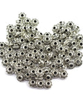 100 Pcs 6 mm Antique Silver Flying Saucer Spacer Beads European Style Metal Beads For Jewelry Making, Bracelets And Necklaces