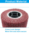 60 Grit Surface Conditioning Drum Non Woven Nylon Wheel For Wood And Metal Polishing Burnishing Finishing, close-up view